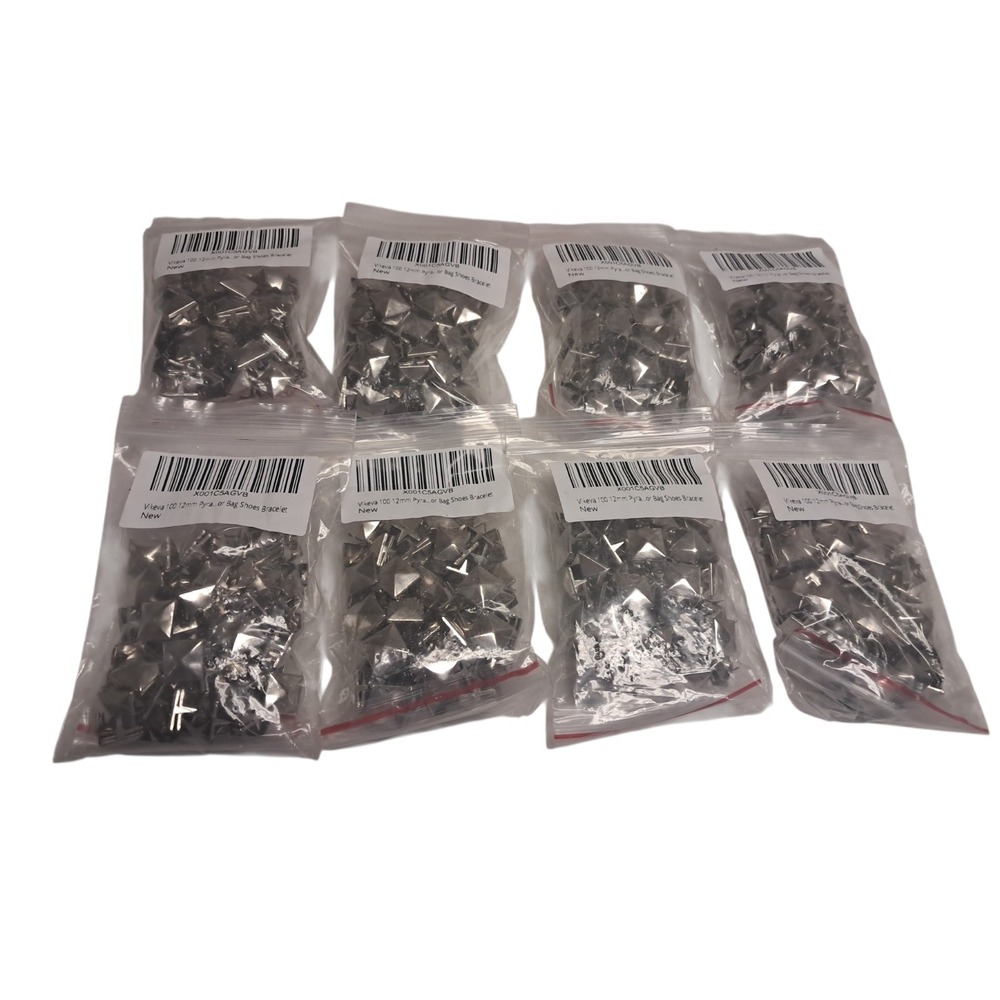 Studs 12mm 100 In Each Pack. 8 Packs Total. New